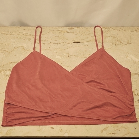 Victoria's Secret Dark Coral Balletcore Wrap Style Sport Camisole Top XL - Picture 1 of 4